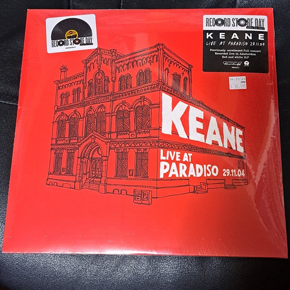 Keane double vinyl Record Store Day RSD 2024 Live at Paradiso 2004